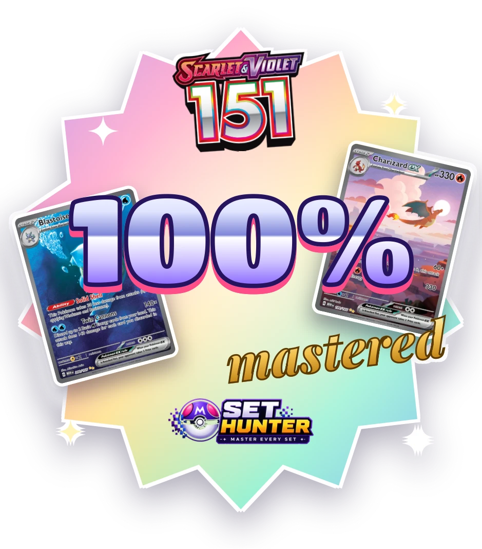 Set Hunter sticker: Scarlet & Violet 151 100% mastered